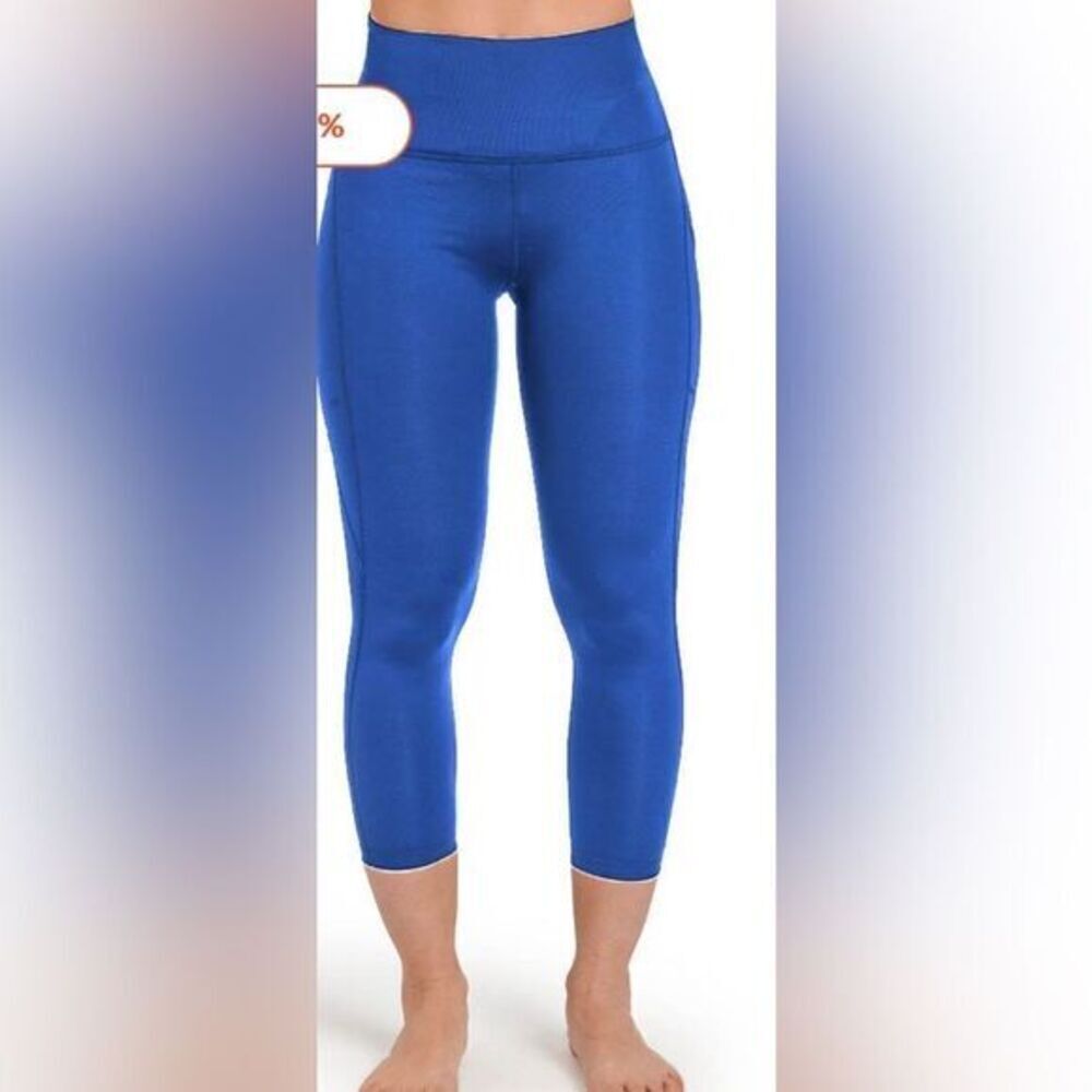 NWT TOMMIE COPPER Women’s Cobalt Blue Lower Back Support Capri Leggings Size 3XL